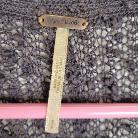 Free People womens grey popcorn knit duster cardigan Size small - Picture 3 of 10
